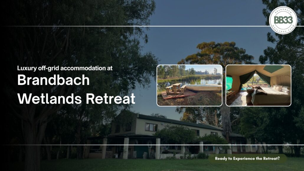 Luxury off-grid accommodation at Brandbach Wetlands Retreat